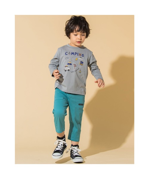 Noeil aime BeBe（ノイユエイムベベ）の「Noeil aime BeBe/キャンプ プリント 長袖 Tシャツ (80~130cm)（Tシャツ/カットソー・キッズ・ホワイト/グレー・80/110/90/100/130/120）」の15枚目の写真