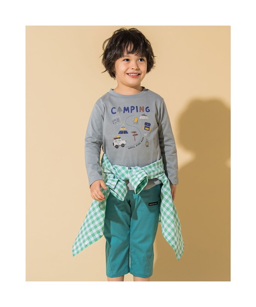 Noeil aime BeBe（ノイユエイムベベ）の「Noeil aime BeBe/キャンプ プリント 長袖 Tシャツ (80~130cm)（Tシャツ/カットソー・キッズ・ホワイト/グレー・80/110/90/100/130/120）」の10枚目の写真
