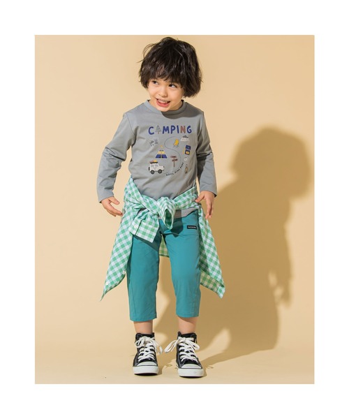 Noeil aime BeBe（ノイユエイムベベ）の「Noeil aime BeBe/キャンプ プリント 長袖 Tシャツ (80~130cm)（Tシャツ/カットソー・キッズ・ホワイト/グレー・80/110/90/100/130/120）」の8枚目の写真