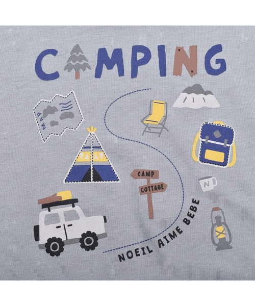 Noeil aime BeBe（ノイユエイムベベ）の「Noeil aime BeBe/キャンプ プリント 長袖 Tシャツ (80~130cm)（Tシャツ/カットソー・キッズ・ホワイト/グレー・80/110/90/100/130/120）」の20枚目の写真