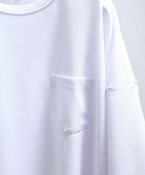 NILWAY(ニルウェイ)の「オーバーサイズクルーネックTシャツ/ポケット付き(Tシャツ/カットソー・メンズ・ホワイト/ブラウン/チャコール/ブルー/ブラック/ベージュ・MEDIUM/LARGE)」の14枚目の写真