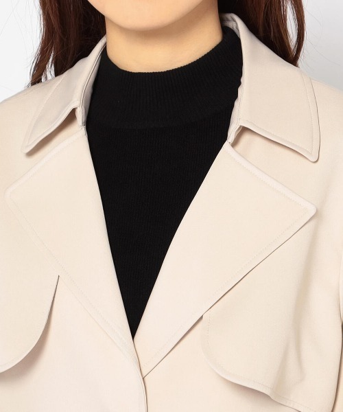 MISCH MASCH(ミッシュマッシュ)の「サイドプリーツトレンチコート(ステンカラーコート・レディース・ピンク/ネイビー/ベージュ・MEDIUM)」の15枚目の写真