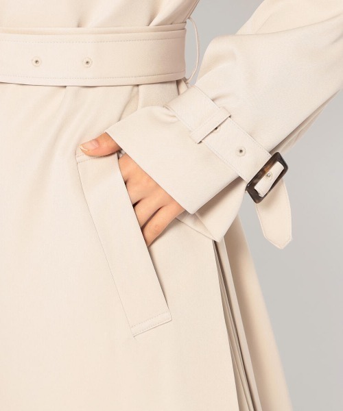 MISCH MASCH(ミッシュマッシュ)の「サイドプリーツトレンチコート(ステンカラーコート・レディース・ピンク/ネイビー/ベージュ・MEDIUM)」の16枚目の写真