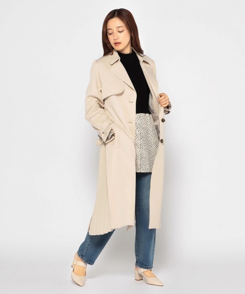 MISCH MASCH(ミッシュマッシュ)の「サイドプリーツトレンチコート(ステンカラーコート・レディース・ピンク/ネイビー/ベージュ・MEDIUM)」の21枚目の写真