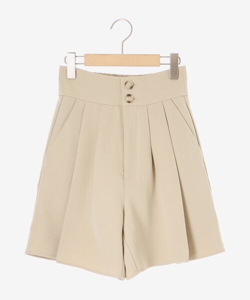 MAJESTIC LEGON（マジェスティックレゴン）の「タックハーフパンツ（その他パンツ・レディース・ブラック/ベージュ/ベージュ系その他・MEDIUM）」の2枚目の写真