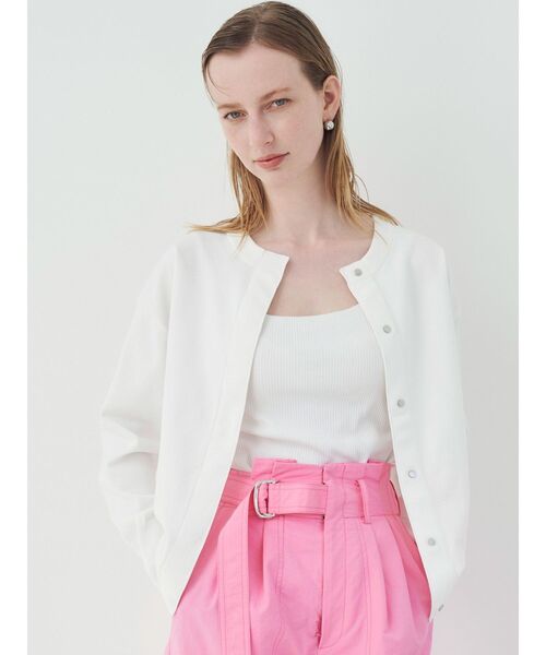 ELENDEEK（エレンディーク）の「ベーシッククルーネックカーディガン（カーディガン/ボレロ・レディース・ブラック/オフホワイト/ブルー・FREE）」の15枚目の写真