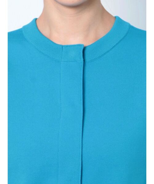 ELENDEEK（エレンディーク）の「ベーシッククルーネックカーディガン（カーディガン/ボレロ・レディース・ブラック/オフホワイト/ブルー・FREE）」の11枚目の写真