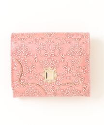 ANNA SUI ルーミー 口金二つ折り財布アナスイ　ダマスクローズ柄　エナメル ANNA SUI(アナスイ) ルーミー 口金二つ折り財布（財布）｜ANNA