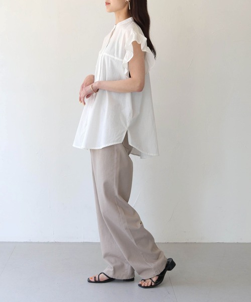 HER CLOSET(ハークローゼット)の「【shemoshelly】WEB限定フレンチフリルシャツ(シャツ/ブラウス・レディース・カーキ/モカ/オフホワイト/ブラック・M)」の13枚目の写真