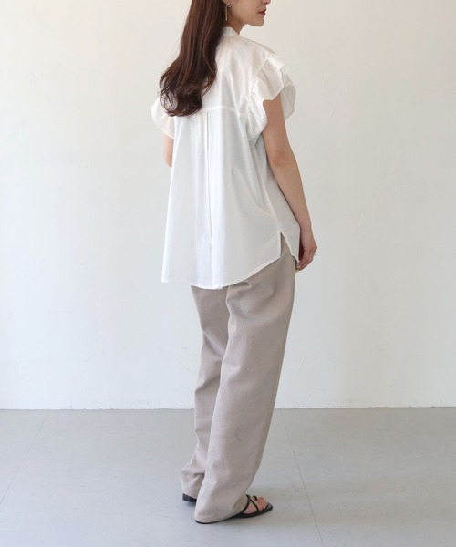 HER CLOSET(ハークローゼット)の「【shemoshelly】WEB限定フレンチフリルシャツ(シャツ/ブラウス・レディース・カーキ/モカ/オフホワイト/ブラック・M)」の14枚目の写真