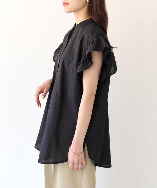 HER CLOSET(ハークローゼット)の「【shemoshelly】WEB限定フレンチフリルシャツ(シャツ/ブラウス・レディース・カーキ/モカ/オフホワイト/ブラック・M)」の22枚目の写真