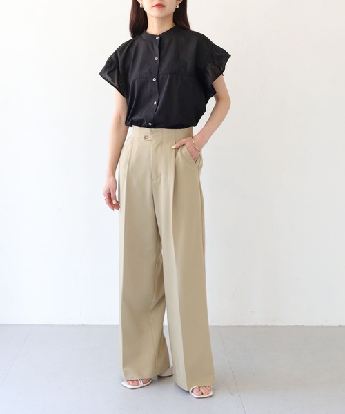 HER CLOSET(ハークローゼット)の「【shemoshelly】WEB限定フレンチフリルシャツ(シャツ/ブラウス・レディース・カーキ/モカ/オフホワイト/ブラック・M)」の18枚目の写真