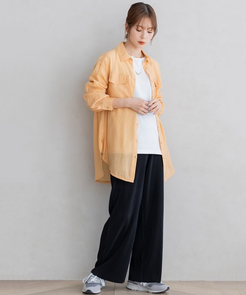 フェリシモMama（フェリシモママ）の「Ｍｏｒｅｄｄｅ　マタニティから産後も使える　ウエストクロス仕様のプリーツパンツ（マタニティウェア/グッズ・レディース・ブラック/ベージュ系その他/グリーン・MEDIUM/LARGE/X-LARGE/XX-LARGE）」の6枚目の写真