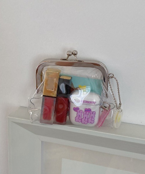 Mayree(メイリー)の「【urge select】クリアデザイン がま口ポーチ(チャーム付き)(ポーチ・レディース・クリア・FREE)」の2枚目の写真