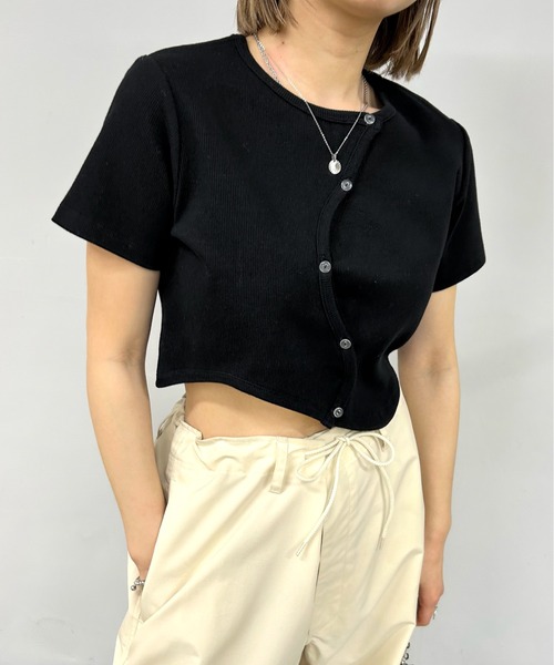 WHO'S WHO gallery(フーズフーギャラリー)の「ウェーブリブTEE(Tシャツ/カットソー・レディース・レッド/グレー/ベージュ/チャコールグレー/ブラック/ホワイト・FREE)」の21枚目の写真