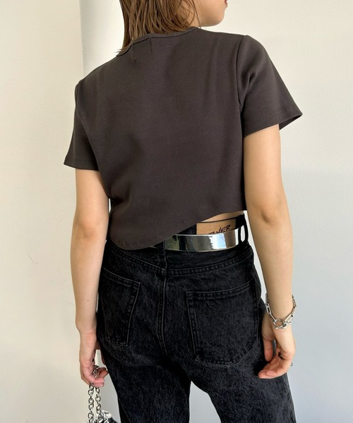 WHO'S WHO gallery(フーズフーギャラリー)の「ウェーブリブTEE(Tシャツ/カットソー・レディース・レッド/グレー/ベージュ/チャコールグレー/ブラック/ホワイト・FREE)」の22枚目の写真