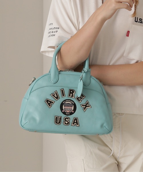 直営店限定》VARSITY LEATHER MINI-BOSTON BAG/ バーシティー