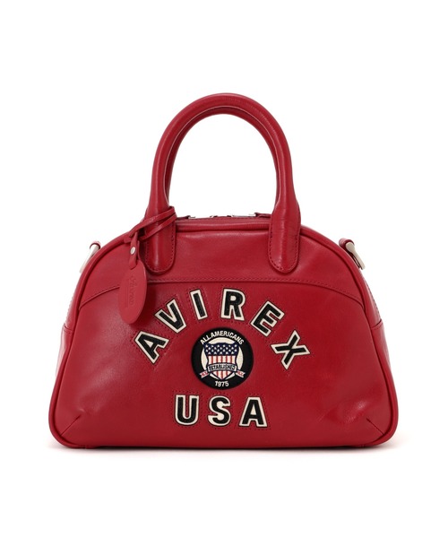 直営店限定》VARSITY LEATHER MINI-BOSTON BAG/ バーシティー レザー