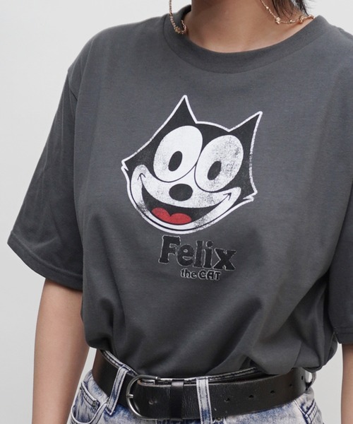 almo(アルモ)の「FELIXフェイスプリントレギュラーTシャツ/ロゴTシャツ(RO)(Tシャツ/カットソー・レディース・オフホワイト/ブラック/スミクロ・FREE)」の20枚目の写真