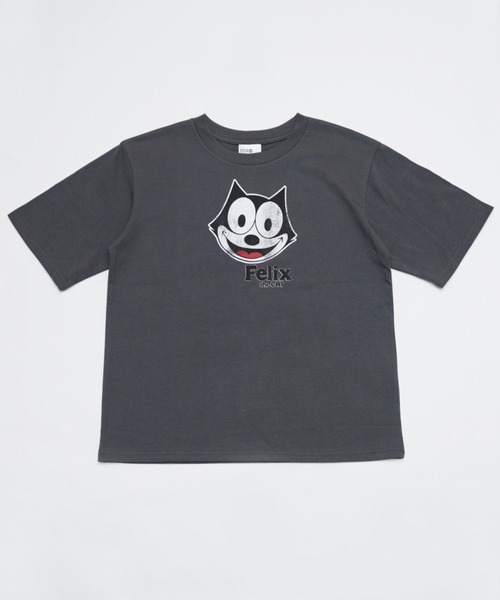almo(アルモ)の「FELIXフェイスプリントレギュラーTシャツ/ロゴTシャツ(RO)(Tシャツ/カットソー・レディース・オフホワイト/ブラック/スミクロ・FREE)」の5枚目の写真