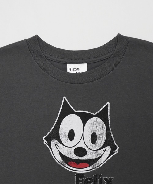 almo(アルモ)の「FELIXフェイスプリントレギュラーTシャツ/ロゴTシャツ(RO)(Tシャツ/カットソー・レディース・オフホワイト/ブラック/スミクロ・FREE)」の7枚目の写真