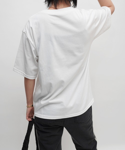 almo(アルモ)の「FELIXフェイスプリントレギュラーTシャツ/ロゴTシャツ(RO)(Tシャツ/カットソー・レディース・オフホワイト/ブラック/スミクロ・FREE)」の16枚目の写真