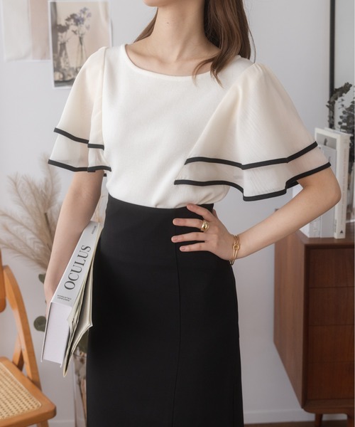 Ada.（エイダ）の「美シルエット&体型カバー フロント スリット ナロースカート（スカート・レディース・ブルー系その他/ブラック/オレンジ/アイボリー・FREE）」の10枚目の写真
