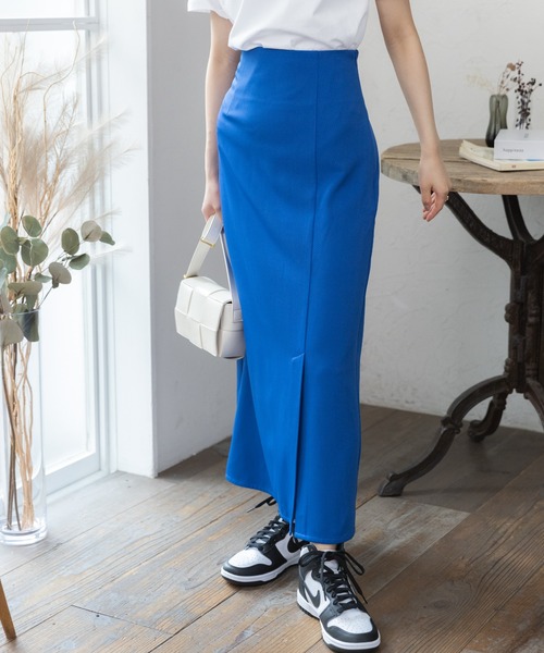 Ada.（エイダ）の「美シルエット&体型カバー フロント スリット ナロースカート（スカート・レディース・ブルー系その他/ブラック/オレンジ/アイボリー・FREE）」の20枚目の写真