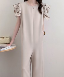 ABITOKYO | ショルダーフリルワイドシルエットオーバーオールサロペット(つなぎ/オールインワン)