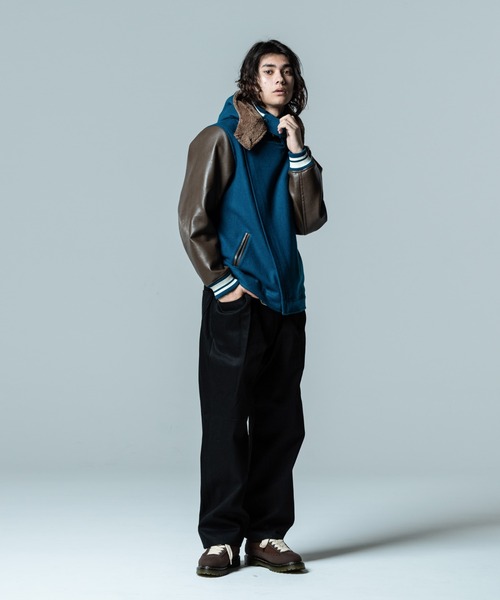 glamb（グラム）の「Overlap Waist Denim / オーバーラップウエストデニム（デニムパンツ・メンズ・インディゴブルー/ブラック・M/L/S）」の10枚目の写真