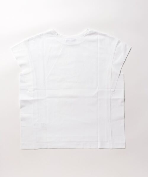 m.f.editorial（エムエフエディトリアル）の「m.f.エディトリアル レディース コットン フレンチスリーブ Tシャツ（Tシャツ/カットソー・レディース・グレー系その他2/ホワイト/グリーン系その他・LARGE/MEDIUM）」の4枚目の写真