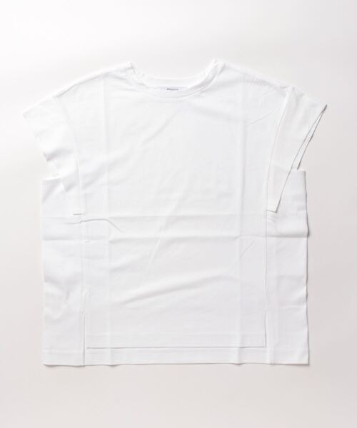 m.f.editorial（エムエフエディトリアル）の「m.f.エディトリアル レディース コットン フレンチスリーブ Tシャツ（Tシャツ/カットソー・レディース・グレー系その他2/ホワイト/グリーン系その他・LARGE/MEDIUM）」の9枚目の写真