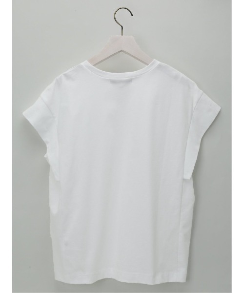 m.f.editorial（エムエフエディトリアル）の「m.f.エディトリアル レディース コットン フレンチスリーブ Tシャツ（Tシャツ/カットソー・レディース・グレー系その他2/ホワイト/グリーン系その他・LARGE/MEDIUM）」の10枚目の写真