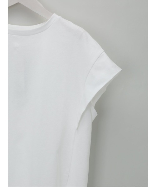 m.f.editorial（エムエフエディトリアル）の「m.f.エディトリアル レディース コットン フレンチスリーブ Tシャツ（Tシャツ/カットソー・レディース・グレー系その他2/ホワイト/グリーン系その他・LARGE/MEDIUM）」の12枚目の写真