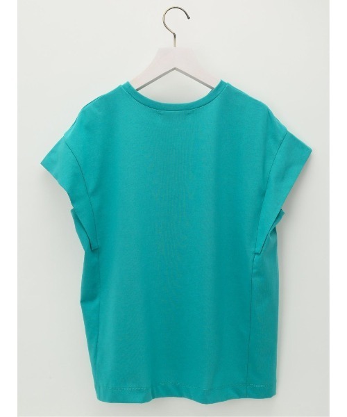 m.f.editorial（エムエフエディトリアル）の「m.f.エディトリアル レディース コットン フレンチスリーブ Tシャツ（Tシャツ/カットソー・レディース・グレー系その他2/ホワイト/グリーン系その他・LARGE/MEDIUM）」の5枚目の写真