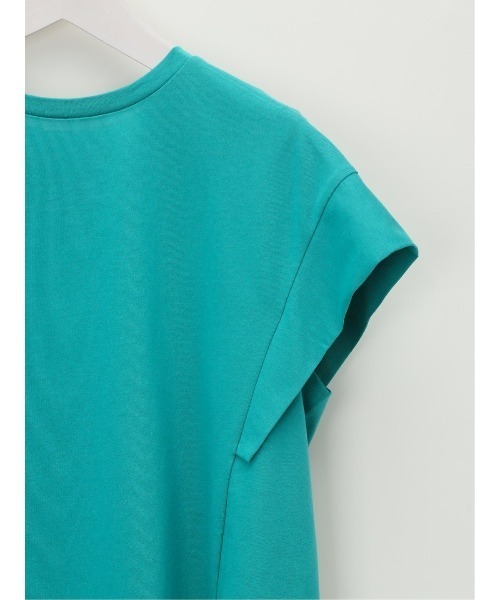 m.f.editorial（エムエフエディトリアル）の「m.f.エディトリアル レディース コットン フレンチスリーブ Tシャツ（Tシャツ/カットソー・レディース・グレー系その他2/ホワイト/グリーン系その他・LARGE/MEDIUM）」の7枚目の写真