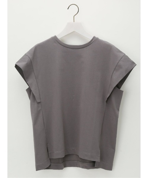 m.f.editorial（エムエフエディトリアル）の「m.f.エディトリアル レディース コットン フレンチスリーブ Tシャツ（Tシャツ/カットソー・レディース・グレー系その他2/ホワイト/グリーン系その他・LARGE/MEDIUM）」の20枚目の写真