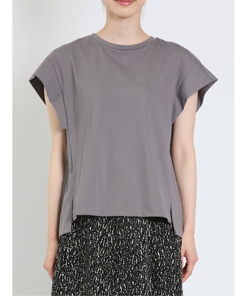 m.f.editorial（エムエフエディトリアル）の「m.f.エディトリアル レディース コットン フレンチスリーブ Tシャツ（Tシャツ/カットソー・レディース・グレー系その他2/ホワイト/グリーン系その他・LARGE/MEDIUM）」の21枚目の写真