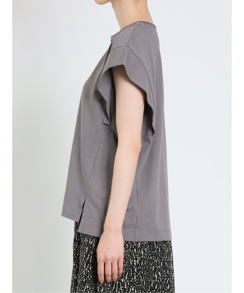 m.f.editorial（エムエフエディトリアル）の「m.f.エディトリアル レディース コットン フレンチスリーブ Tシャツ（Tシャツ/カットソー・レディース・グレー系その他2/ホワイト/グリーン系その他・LARGE/MEDIUM）」の22枚目の写真