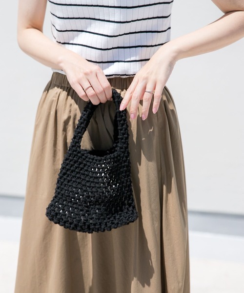 URBAN RESEARCH DOORS（アーバンリサーチドアーズ）の「メッシュミニバッグ（ハンドバッグ・レディース・ブラック/ブルー/アイボリー・-）」の3枚目の写真