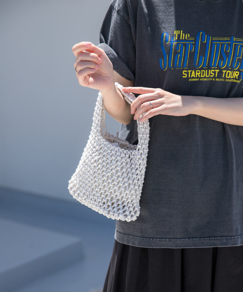 URBAN RESEARCH DOORS（アーバンリサーチドアーズ）の「メッシュミニバッグ（ハンドバッグ・レディース・ブラック/ブルー/アイボリー・-）」の4枚目の写真