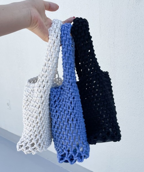 URBAN RESEARCH DOORS（アーバンリサーチドアーズ）の「メッシュミニバッグ（ハンドバッグ・レディース・ブラック/ブルー/アイボリー・-）」の11枚目の写真