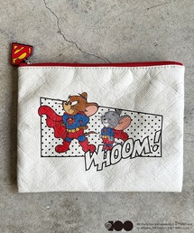 FLAPPER（フラッパー）の「ワーナー・ブラザース100周年限定デザイン　TOM and JERRY as Batman & Superman　 マッシュアップ フラットポーチ（ポーチ）」