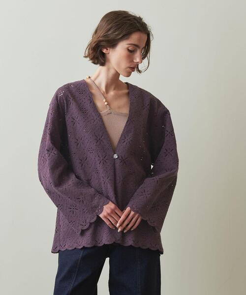 Steven Alan  レース ノーカラー トップス 美品 S Steven Alan（スティーブンアラン）の「＜Steven Alan＞LACE NO