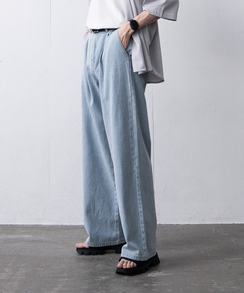 EDDEN ELLEN（エデンエレン）の「【EDDEN ELLEN】タックワイドビンテージウォッシュデニム（デニムパンツ・メンズ・ブラック/ライトブルー/ブルー・SMALL/MEDIUM/LARGE）」の9枚目の写真