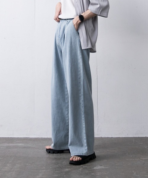 EDDEN ELLEN（エデンエレン）の「【EDDEN ELLEN】タックワイドビンテージウォッシュデニム（デニムパンツ・メンズ・ブラック/ライトブルー/ブルー・SMALL/MEDIUM/LARGE）」の10枚目の写真