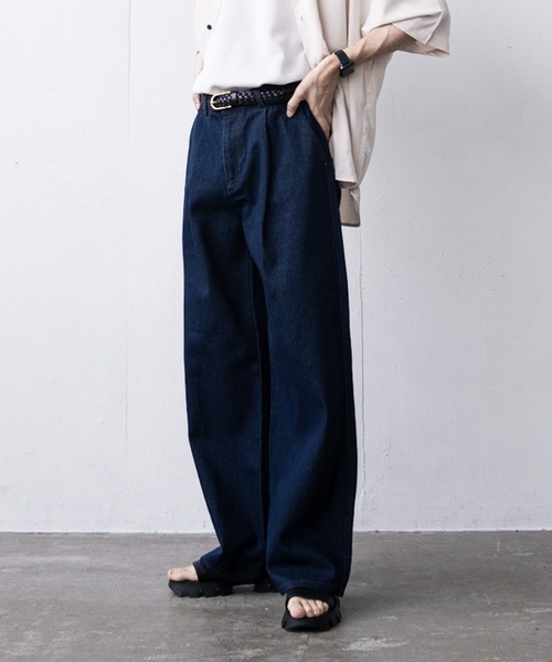 EDDEN ELLEN（エデンエレン）の「【EDDEN ELLEN】タックワイドビンテージウォッシュデニム（デニムパンツ・メンズ・ブラック/ライトブルー/ブルー・SMALL/MEDIUM/LARGE）」の5枚目の写真