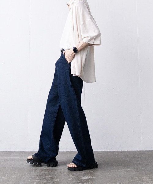 EDDEN ELLEN（エデンエレン）の「【EDDEN ELLEN】タックワイドビンテージウォッシュデニム（デニムパンツ・メンズ・ブラック/ライトブルー/ブルー・SMALL/MEDIUM/LARGE）」の6枚目の写真