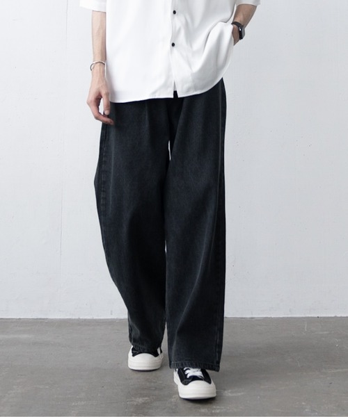 EDDEN ELLEN（エデンエレン）の「【EDDEN ELLEN】タックワイドビンテージウォッシュデニム（デニムパンツ・メンズ・ブラック/ライトブルー/ブルー・SMALL/MEDIUM/LARGE）」の15枚目の写真