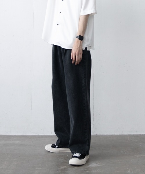 EDDEN ELLEN（エデンエレン）の「【EDDEN ELLEN】タックワイドビンテージウォッシュデニム（デニムパンツ・メンズ・ブラック/ライトブルー/ブルー・SMALL/MEDIUM/LARGE）」の16枚目の写真